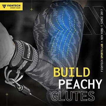 FIGHTECH Ankle Straps Cable Machine Attachment for Gym - Cable Kickback Ankle Straps - Padded Ankle Cuffs for Glute Kickbacks and Leg Workouts (Gray/Classic)