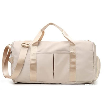 KARRESLY Sports Gym Bag for Women Travel Duffel Bag with Wet Pocket and Shoes Compartment for Traini...