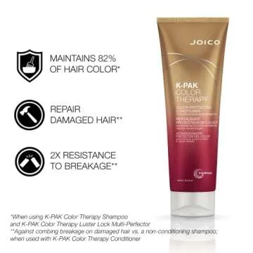 Joico K-PAK Color Therapy Color-Protecting Shampoo and Conditioner | For Color-Treated Hair | Boost Shine | Improve Elasticity | Repair Breakage | Rebuild Damaged Hair | With Keratin & Argan Oil