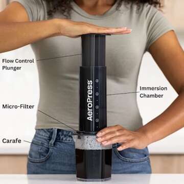 AeroPress XL Coffee Press – 3 in 1 brew method combines French Press, Pourover, Espresso. Full bod...