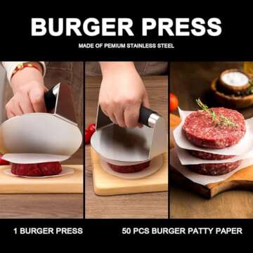 VOZZYOTO 38 PSC Griddle Accessories Kit for Blackstone, Flat Top Grill Tools with Smashed Burger Press and Silicone Grill Mat, Basting Cover, Griddle Spatula Set for Outdoor Camping BBQ