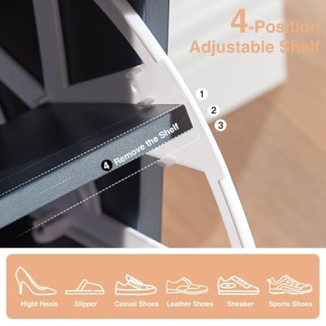 Stylish Barnyatoh Shoe Storage Cabinet for 16 Pairs