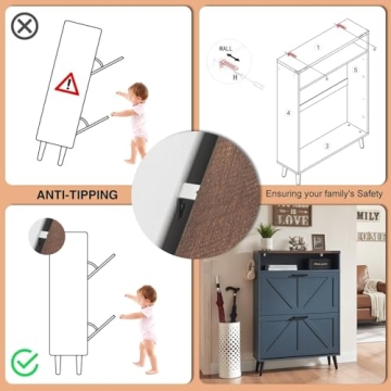 Stylish Barnyatoh Shoe Storage Cabinet for 16 Pairs