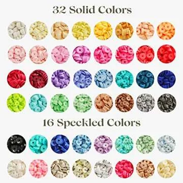 Piccassio 10100+ pcs Clay Beads Bracelet Making Kit - Heishi Beads for Jewelry Making Kit - Polymer Clay Beads Bracelet Making Kit