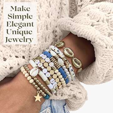 Piccassio 10100+ pcs Clay Beads Bracelet Making Kit - Heishi Beads for Jewelry Making Kit - Polymer Clay Beads Bracelet Making Kit