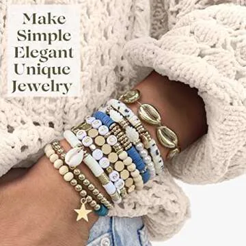 Piccassio 10100+ pcs Clay Beads Bracelet Making Kit - Heishi Beads for Jewelry Making Kit - Polymer Clay Beads Bracelet Making Kit