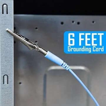 Kingwin Anti Static Wrist Strap 5 Pack Blue, Adjustable ESD Wrist Band Fits Your Wrist Comfortably. Grounding Bracelet to Protect Your PC Computer or Electronics from Static Electricity