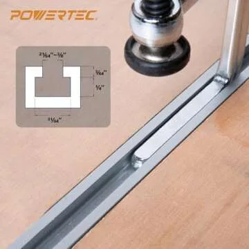POWERTEC Quick Screw Guide Rail Clamps for BOW XTENDER Fences, MFT Table, Track Saw Guide Rail System, 7” Capacity x 2-3/8” Throat Depth, 400lbs Clamping Force - 2PCs (71409)