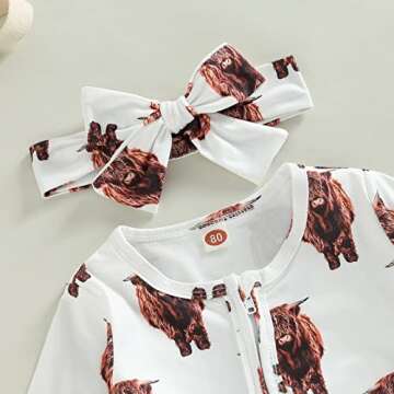 Gueuusu Cow Print Baby Romper for Winter Fun