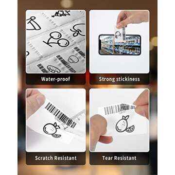 Versatile Phomemo Thermal Labels - 320 Labels/Roll