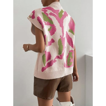 Trendy SweatyRocks V Neck Sweater Vest for Women