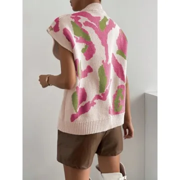 Trendy SweatyRocks V Neck Sweater Vest for Women