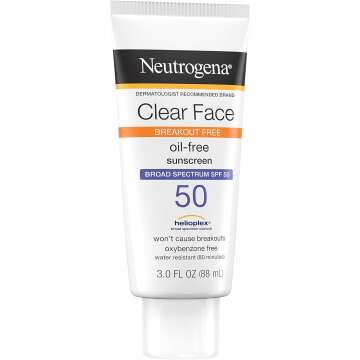 Neutrogena Clear Face Sunscreen SPF 50 for Acne-Prone Skin