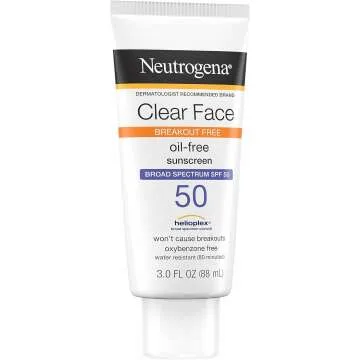 Neutrogena Clear Face Sunscreen SPF 50 for Acne-Prone Skin