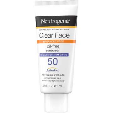Neutrogena Clear Face Sunscreen SPF 50 for Acne-Prone Skin