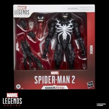 Marvel Legends Series Gamerverse Venom, Spider-Man 2 Video Game-Inspired Collectible 6 Inch Scale Ac...