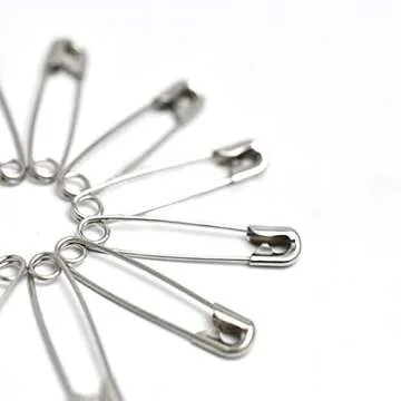 vrupin 1.5Inch/38mm Safety Pins Bulk (38mm-500pcs)