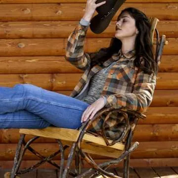 Legendary Whitetails Women's Open Country Flannel Shacket Sherpa Lined Plaid Fleece Shirt Jacket Ladies Western Clothing Coat