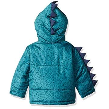 Carter's Boys' Little Character Snowsuit, Green Dinosaur, 7