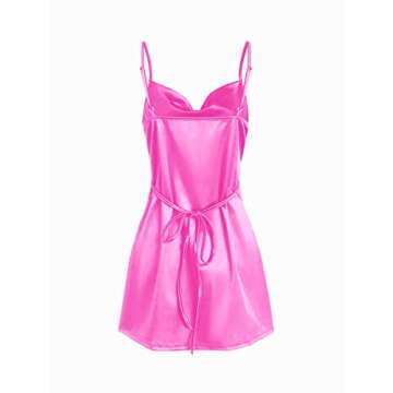 ZAFUL Women's Satin Sleeveless Spaghetti Strap Mini Dress - Sexy Cocktail Option
