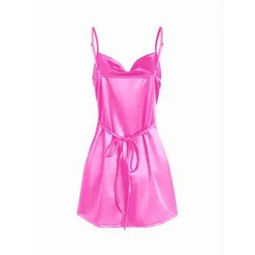 ZAFUL Women's Satin Sleeveless Spaghetti Strap Mini Dress - Sexy Cocktail Option