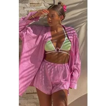 Seyumixi Women's Stylish Summer 2 Piece Tracksuit Comfort