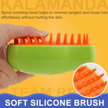 3 in 1 Cat Steamy Brush for Effective Pet Grooming