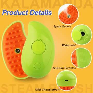 3 in 1 Cat Steamy Brush for Effective Pet Grooming