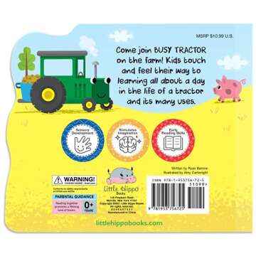 Busy Tractor - Touch and Feel Board Book - Sensory Board Book