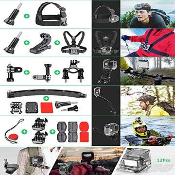 GoPro HERO9 (Hero 9) Action Camera (Black) with Deluxe Accessory Bundle – Includes: SanDisk Ultra 64GB microSD Memory Card, Carrying Case, Chest Mount, Head Mount, Floating Grip & Much More