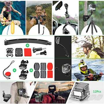 GoPro HERO9 (Hero 9) Action Camera (Black) with Deluxe Accessory Bundle – Includes: SanDisk Ultra 64GB microSD Memory Card, Carrying Case, Chest Mount, Head Mount, Floating Grip & Much More