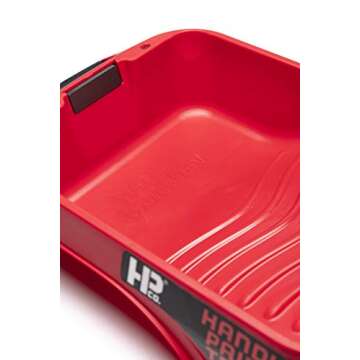 Handy Paint Tray, Deep-Well Design Holds Up to a Gallon of Paint or Stain, Sturdy Handles on Both Ends, Integrated Magnetic Brush Holder