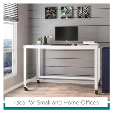 Mobile Metal Desk Workstation for Home Office Needs