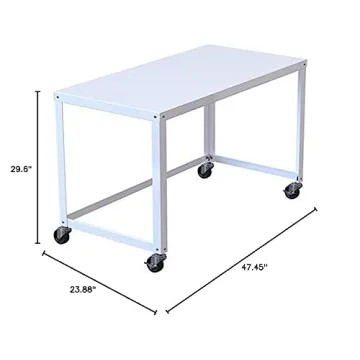 Mobile Metal Desk Workstation for Home Office Needs