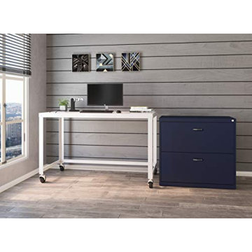 Mobile Metal Desk Workstation for Home Office Needs
