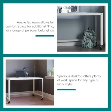 Mobile Metal Desk Workstation for Home Office Needs