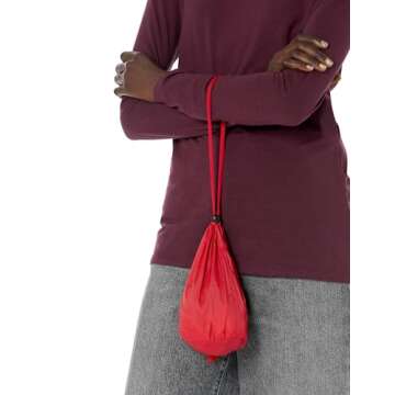 Amazon Essentials Women's Lightweight Long-Sleeve Full-Zip Water-Resistant Packable Hooded Puffer Jacket, Red, XX-Large