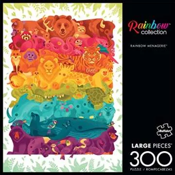 Buffalo Games - Wayne Minnis - Rainbow Menagerie - 300 Piece Jigsaw Puzzle for Families Challenging ...