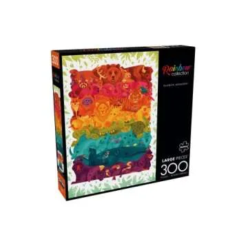 Buffalo Games - Wayne Minnis - Rainbow Menagerie - 300 Piece Jigsaw Puzzle for Families Challenging Puzzle Perfect for Game Nights