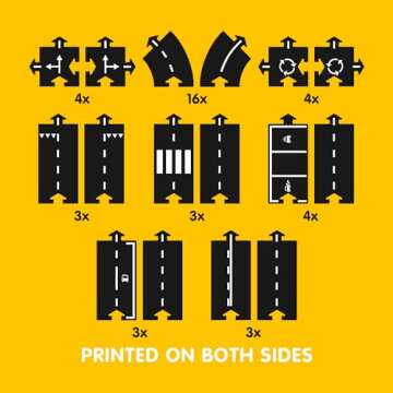 Waytoplay King of The Road, 40 Piece Circuit for Toy Cars - Flexible, Indestructible, and Waterproof - Modular Car Tracks - Made in The Netherlands