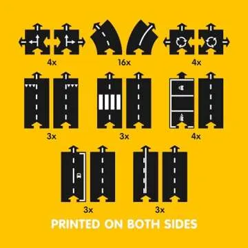 Waytoplay King of The Road, 40 Piece Circuit for Toy Cars - Flexible, Indestructible, and Waterproof - Modular Car Tracks - Made in The Netherlands