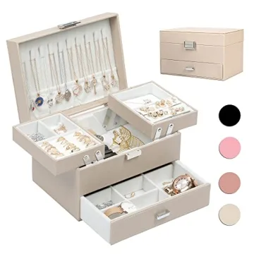 Elegant Dajasan Jewelry Box Organizer for Women & Girls – 3 Layers Gift Box