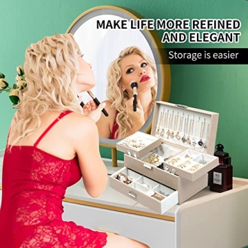 Dajasan 3 Layers Jewelry Box Organizer for Women