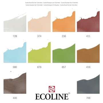 Ecoline Set of 10 brush pens - Architect