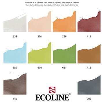 Ecoline Set of 10 brush pens - Architect