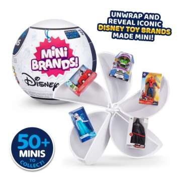 5 Surprise Disney Mini Brands Collectible Toys by ZURU - Great Stocking Stuffers - Disney Store Edit...