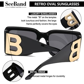 SeeBand Luxury Oversized Square Sunglasses for All