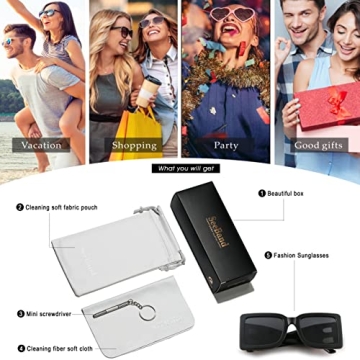 SeeBand Luxury Oversized Square Sunglasses for All