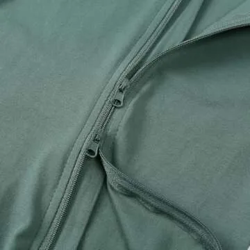 JunNeng 2 Pack Baby Boy Romper Long Sleeve Infant Cotton Jumpsuit with 2-way Zippers for Comfy Summer Sleeper Dark Green+Light Green 3-6 Months