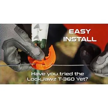 LockJawz T-Post Fence Insulator in Bright Orange